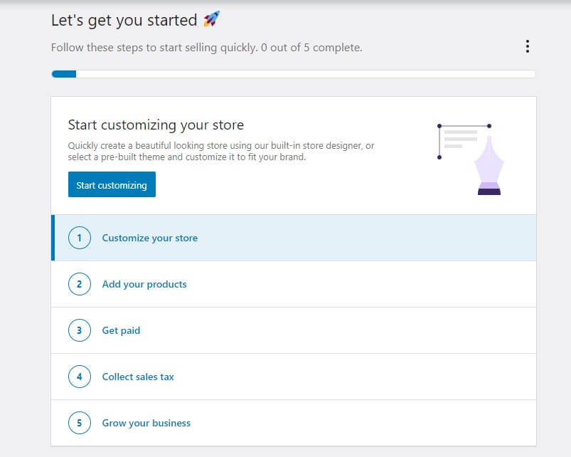 Woocommerce dashboard 5 essential steps to make Woocommerce store