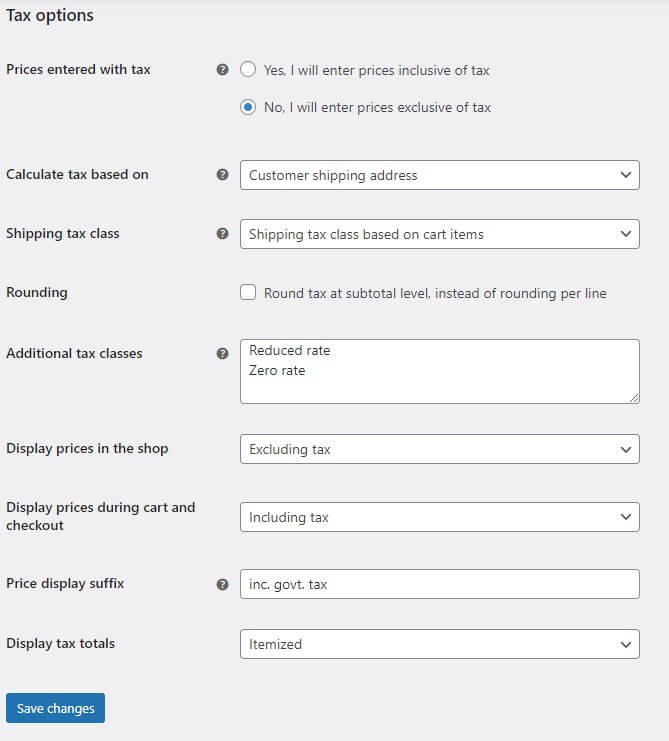 configuring tax options in woocommerce configuring tax options for sales tax in woocommerce