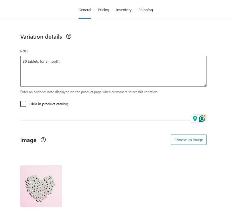 editing variation details editing variation details to physical product
