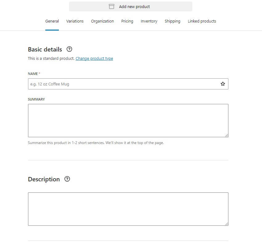 physical product form in woocommerce product form in woocommerce(latest beta version)