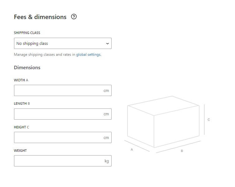 shipping shipping tab in product form of woocommerce