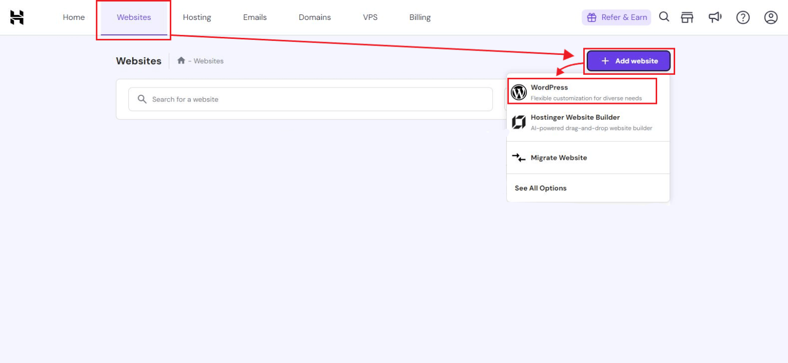 creating wp site with hostinger starting a wordpress site with hostinger