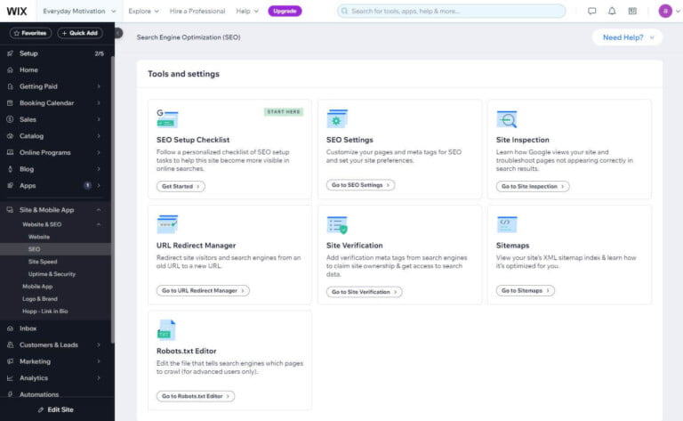 wix SEO settings and tools 1 SEO tools available in wix