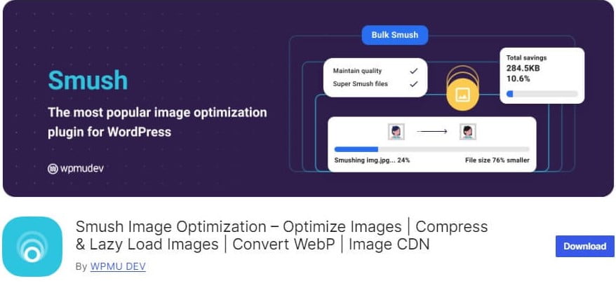 smush 5th essential wordpress plugin - Smush