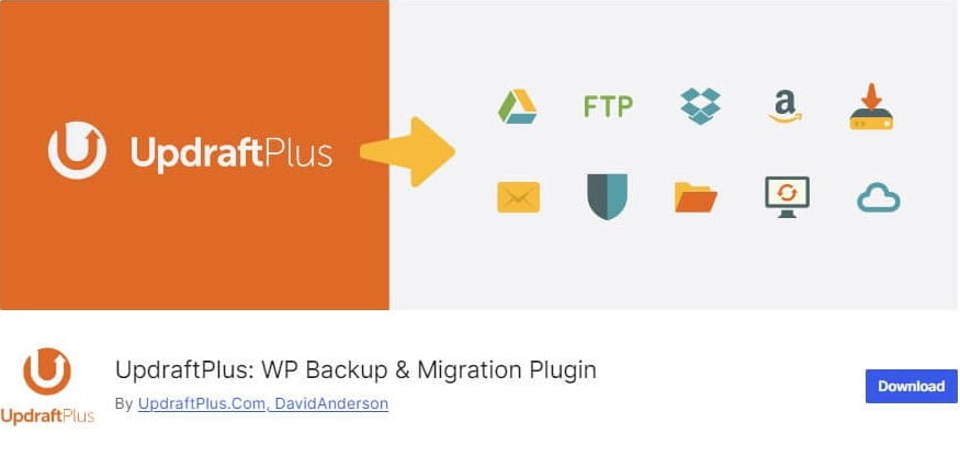 updraftplus 8th essential wordpress plugin - UpdraftPlus
