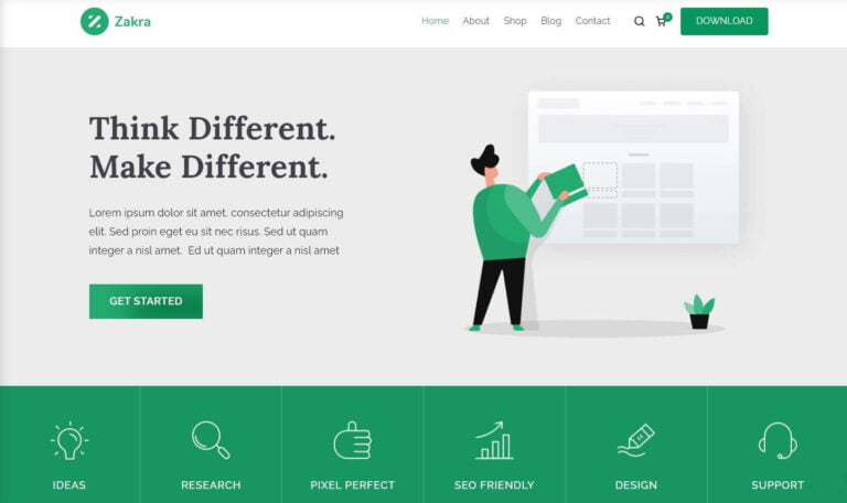 zakra best free wordpress theme 7th best free wordpress theme: Zakra