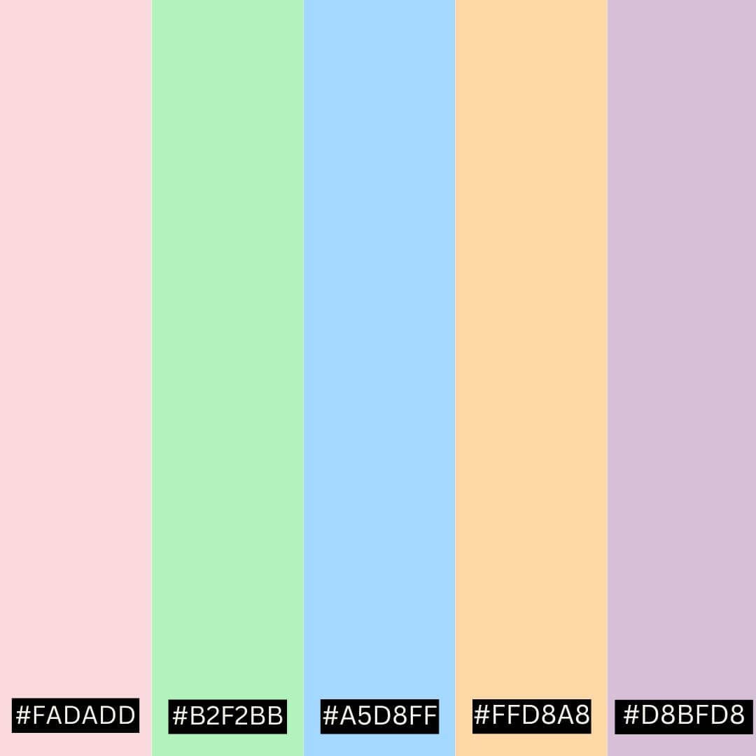 6th best color palette color palette for girls and babies