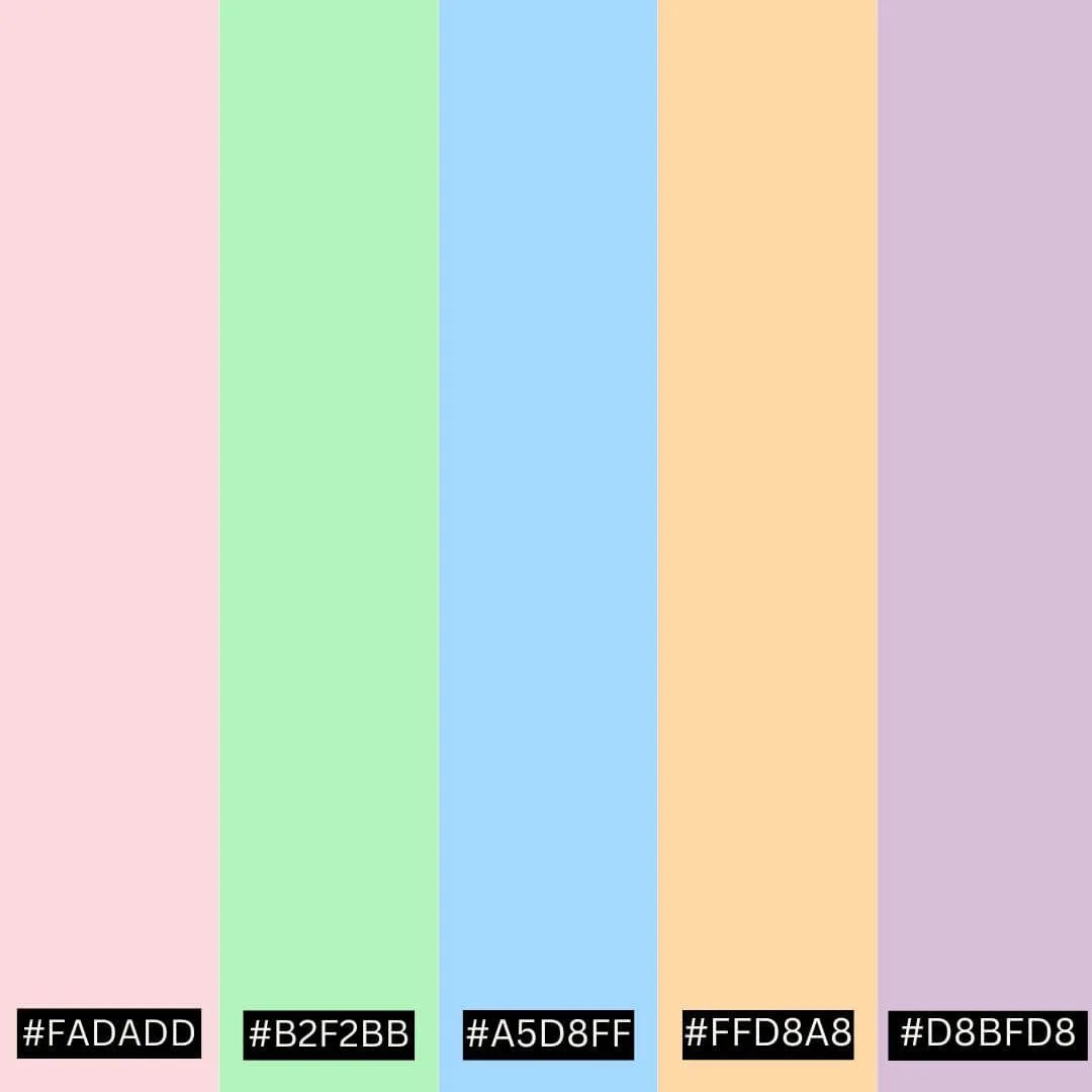 6th best color palette color palette for girls and babies