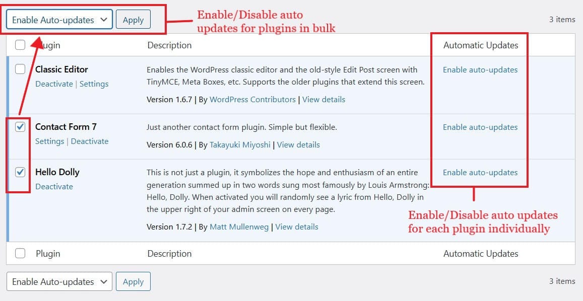 update plugins disable plugin auto updates in wordpress