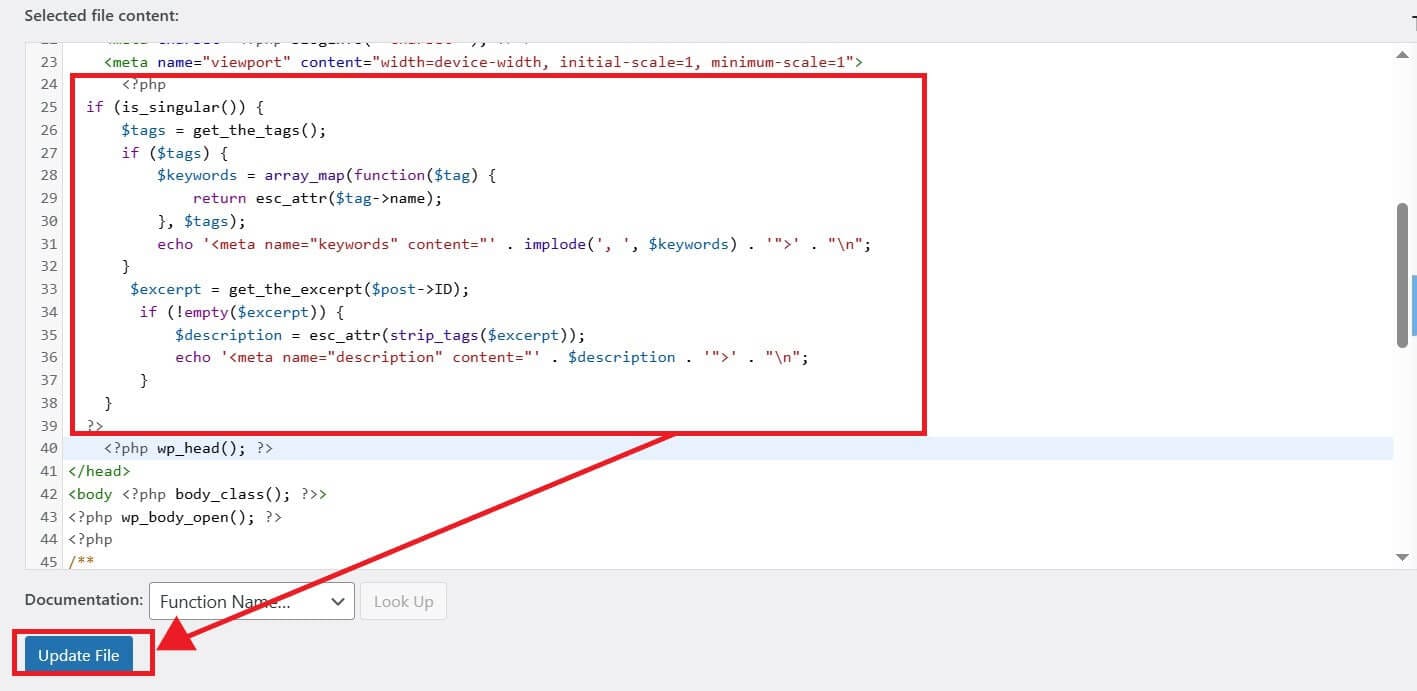 adding excerpt as meta description in wordpress